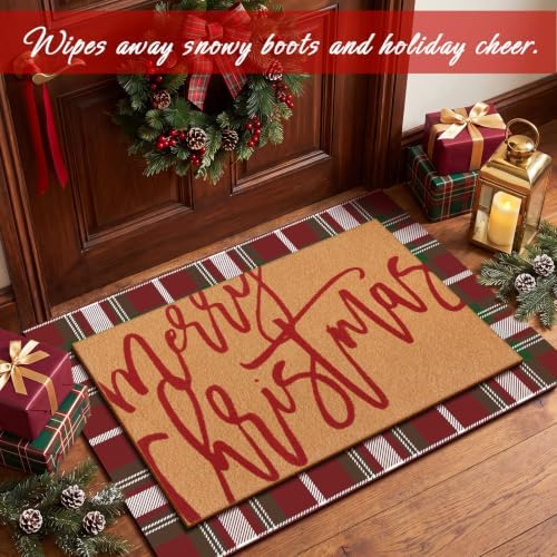 Tinideya 2 23.6 X 35.4 Inches Christmas Plaid Red Green - Image 2