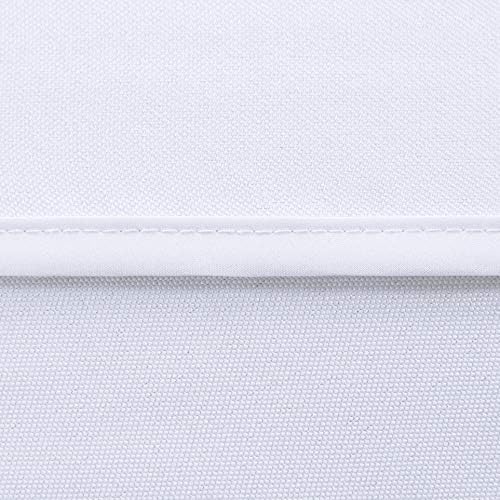 LUSHVIDA Round Outdoor Tablecloth with Umbrella Hole 90 Inch White - Image 5