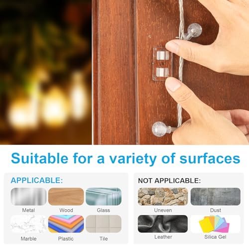 TidyHelper 40 PCS Hooks for Outdoor String Lights & 20 PCS Screw in Hooks - Image 4