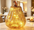 Fall Decorations for Home,Mercury Glass Pumpkin Lights with Timer(Coffee) by CFDECORCandlesandHolders