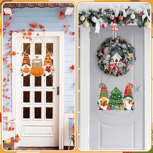 JUNEBRUSHS Double Sided Fall Thanksgiving Decor Christmas Decorations - Image 5