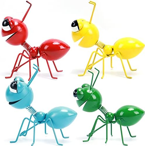 Cruis Cuka Metal Yard Art Garden Decorative Cute Ant Outdoor Wall Sculptures-Set of 4 by CruisCuka