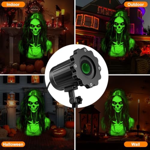 Halloween Projector Lights Outdoor, 3D Dynamic Halloween Projector for - Image 4