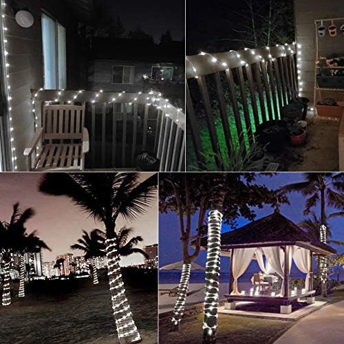 Brightown 2 Pack Total 78FT 200LED Solar Rope Lights, Pure White - Image 3