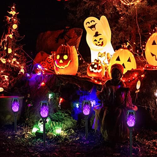 12Pack Purple Solar Halloween Lights for Halloween Decorations Outdoor - Image 2
