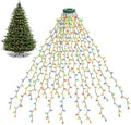 BOLWEO Christmas Tree Lights, 592LED 16 Lines Christmas Lights for Tree 8 Modes for 8ft-10ft Christmas Tree, UL Certified Indoor Outdoor Christmas Decorations 16 * 9.8ft Drops Multi-Colored by BOLWEO