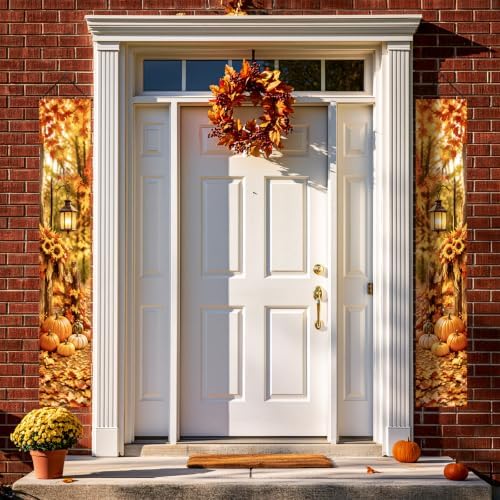 IVN Fall Lantern Porch Banner Pumpkin Harvest Decor 2 Pcs - Image 4