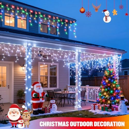 JMEXSUSS Color Changing Icicle Lights Outdoor Waterproof, 11 Modes 400 LED - Image 5