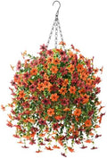 IINQCMY Artificial Flowers Fall Hanging Baskets Outdoors Fake Mums by INQCMYPlantRack