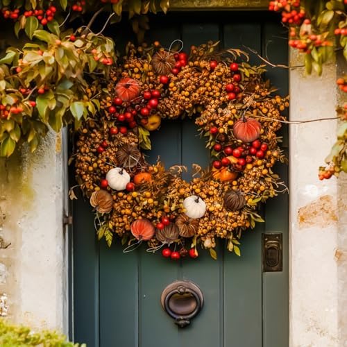 Vercraft 12 Pcs Fall Pumpkin Hanging Ornament, Fall Tree Decor, Neutral - Image 5