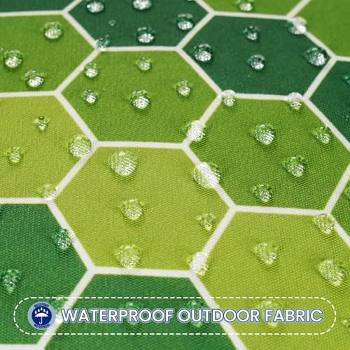 Summer Green Waterproof Outdoor Pillow Covers 18x18 Set of 2, Outdoor Sofa Cushion Covers for Patio Furniture Porch Chair Garden Sofa, Sage Green Decorative Fade Resistant Throw Pillows 18 x 18 - Image 2