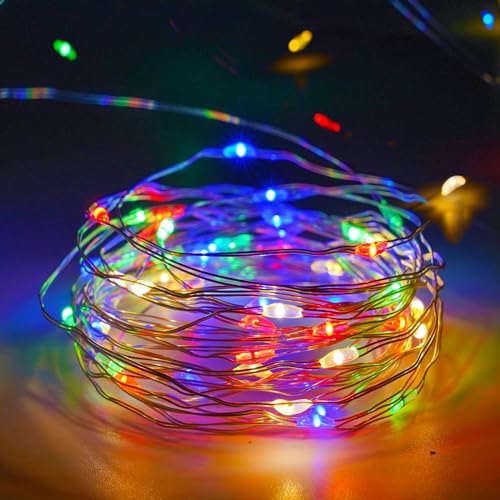 2 Pack Fairy Lights Battery Operated 16FT 50 LED String Lights Multicolor by EXF
