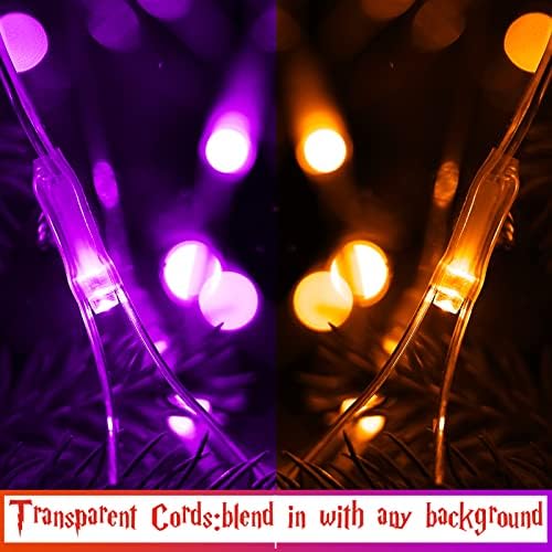 JMEXSUSS Net Lights Outdoor Mesh Lights, 200 LED 9.8ft x 6.6ft Christmas Bush Light Outdoor Waterproof, Plug in Christmas Net Light for Bushes Ceiling Hedge Garden Patio Umbrella(Orange to Purple) - Image 3