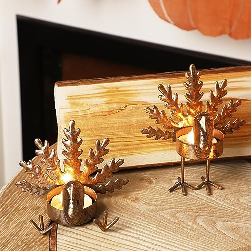 FORUP 12 Pack Metal Turkey Tea Light Candle Holders, Thanksgiving Candle Holder, Thanksgiving Home Table Decoration - Image 4