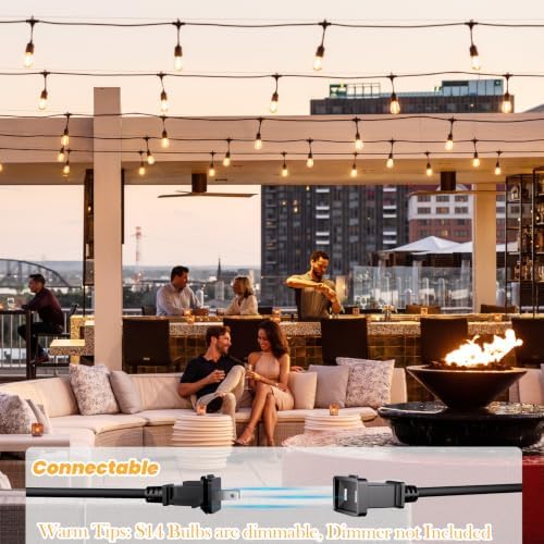 Svater 96 FT Outdoor String Lights 2W, Patio Light for Outside Waterproof - Image 4