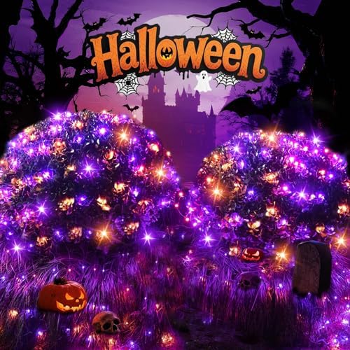 LitHome 21FT x 5FT Halloween Net Lights Outdoor Connectable, 360 LED - Image 2
