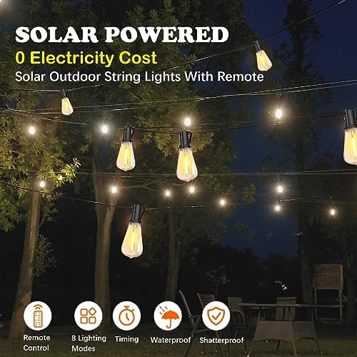 Stright 60FT Solar String Lights Weatherproof 15 LED for Patio Holiday - Image 6