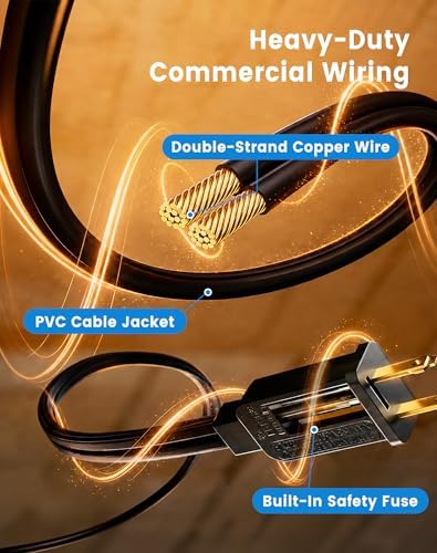 110FT(100+10) String Lights Outdoor, 2FT Bulb Spacing, Waterproof Shatterproof Warm White ST38 LED Edison Bulbs, Extension Cord, Plug in Connectable Hanging Patio Lights for Outside, Backyard - Image 5