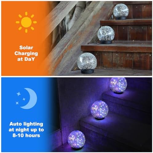 Solar Globe Lights Outdoor Waterproof-Solar Balls-Solar Garden Lights Orbs - Image 3