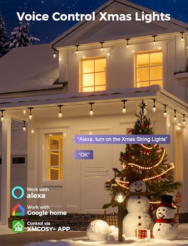 XMCOSY+ Outdoor String Lights,72.5FT Smart Dimmable Edison Bulb Patio Light - Image 3