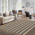 IOHOUZE 5x7 Striped Area Rug, Washable Indoor Outdoor, Black Tan by iOhouze