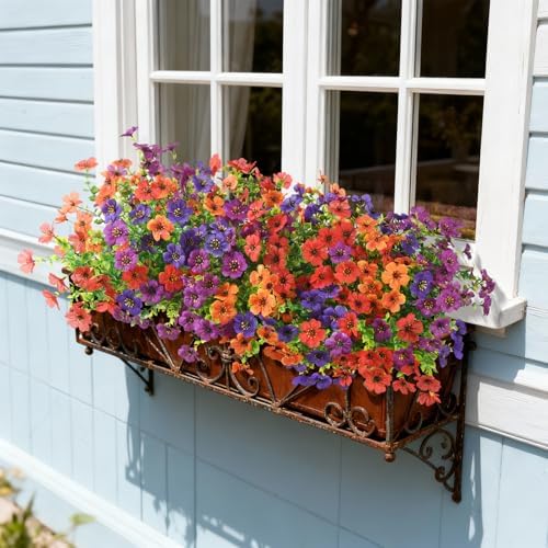 Hommyea Artificial Fake Flowers Plants for Outdoors Silk Spring Home Decor - Image 3