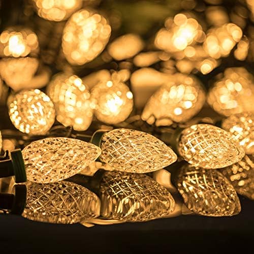 AWQ 50LED 49FT C9 Christmas String Lights Plug in Fairy Twinkle Warm White - Image 2