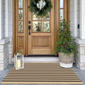 KOZYFLY Brown and Black Doormat 27.5x43 Inches Washable by KOZYFLY