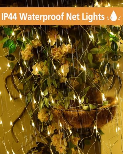 200 LED Christmas Decorative Net Lights, 9.8ft x 6.6ft with 8 Modes, Connectable, Timer, Waterproof, Low Voltage Bush Mesh Lights for Christmas Decorations, Home, Wedding - Image 5