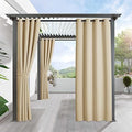 RYB HOME Outdoor Curtains for Patio Deck,Waterproof & Block Sunlight by RYBHOME