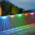 Herzila 8 Pack Solar Step Lights Led Color Changing Deck Lights Solar Fence Lights Waterproof for Outdoor Stairs, Step, Balcony, Patio by Herzila