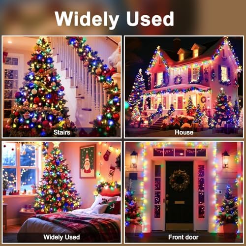 328 FT Christmas Light 1000 LED Xmas Lights Outdoor Christams String Lights Waterproof 8 Modes & Timer, Fairy Lights Plug in for Weeding, Patio, Party, Holiday,Christmas Decor (Multicolor) - Image 6