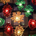 Fall Leaf Lights Thanksgiving Fairy String Lights Harvest Decorative Lights Maple Oak Decor 10ft 30LED USB Plug in or Battery Power Lights for Home Bedroom Autumn Wreath Tree Décor by JASHIKA