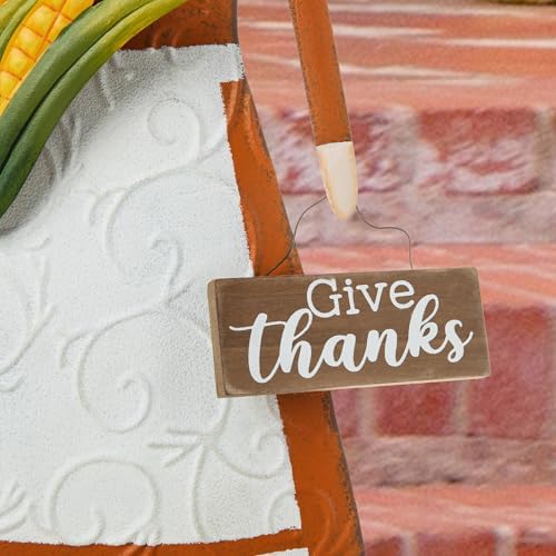 Glitzhome Thanksgiving Yard Stakes Metal Pilgrim Girl Yard Signs Hanging Wall Decors for Thanksgiving Fall Harvest Outdoor Decorations, 36" H - Image 7