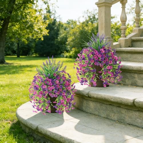 Artificial Fake Hanging Flowers Plants for Outdoor Outside Decoration - Image 6