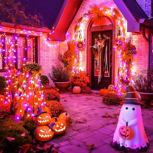 100FT Purple and Orange Halloween String Lights - Image 2