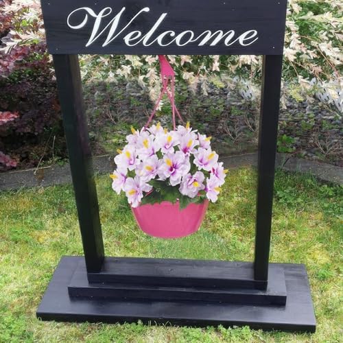 2 Pcs Artificial Outdoor Flowers Realistic Silk Fake Hibiscus Tropical Flowers Spring Summer Decoration UV Resistant Faux Plants for Outdoors Planters Outside Porch Patio Yard Garden Purple - Image 5