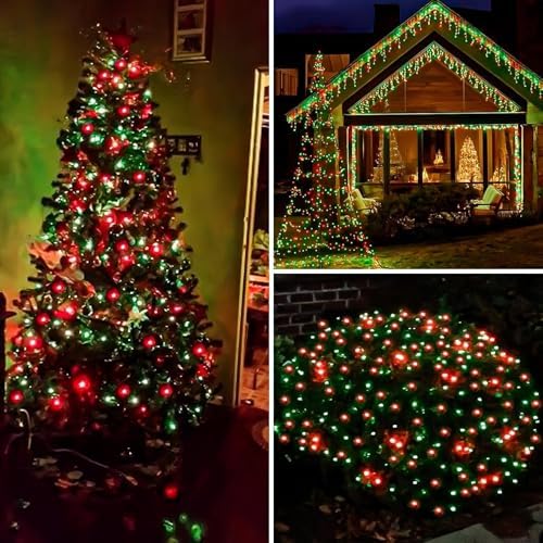 4 Pack Fairy Lights Battery Operated Christmas Lights Timer Red and Green - Image 4