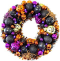 HipTree 13.8 Inch Halloween Ball Wreath for Front Door with Lights by HipTree