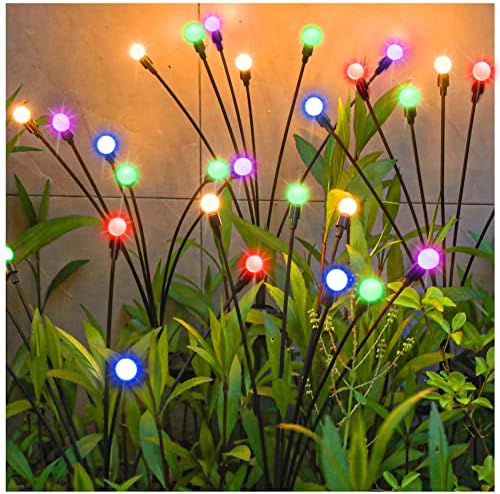 TONULAX Solar Garden Lights, Starburst Swaying Light - Swaying When Wind Blows, Solar Lights Outdoor Decorative, Color Changing RGB Light for Yard Patio Pathway Decoration(6 Pack) by TONULAX