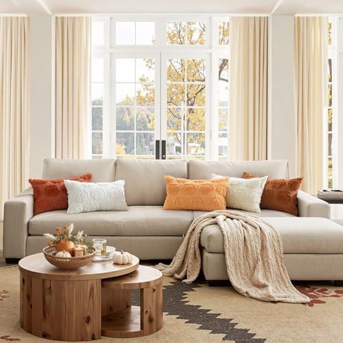 MIULEE Fall Pillow Covers Pumpkin Fall Decor Lumbar 12x20 Pure White - Image 5