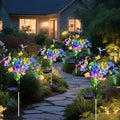 Solar Garden Lights Outdoor Waterproof Solar Lights 4 Pack with New Upgraded 40 LED 18 Butterfly Outdoor Lights for Yard Outside Garden Pathway Decor by AureateHorizon