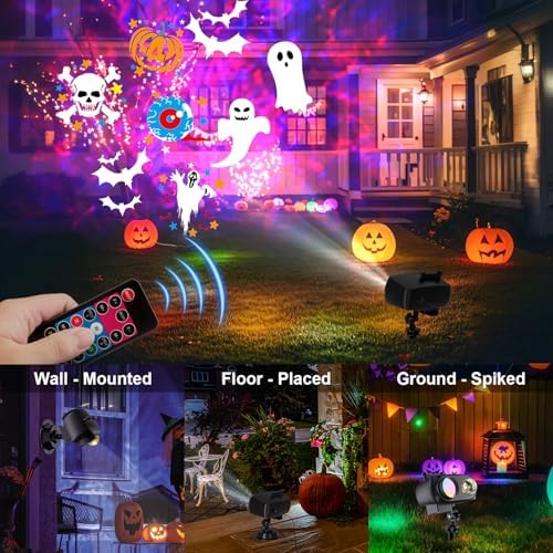 COOLWUFAN Halloween Christmas Projector Lights Outdoor 10 HD Holiday Slides - Image 3