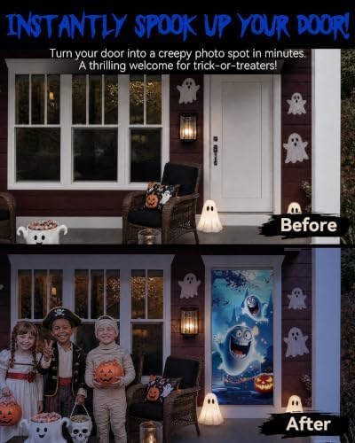 Halloween Door Cover Decor, Outdoor Party Wall Backdrop Sign - Image 4
