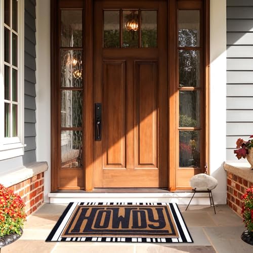 Drydiet 2 Pcs Howdy Western Doormat, Layered Farmhouse Front Porch Mat - Image 2