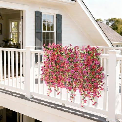 Homsunny Artificial Hanging Flowers for Spring Home Outdoor Decor - Image 3
