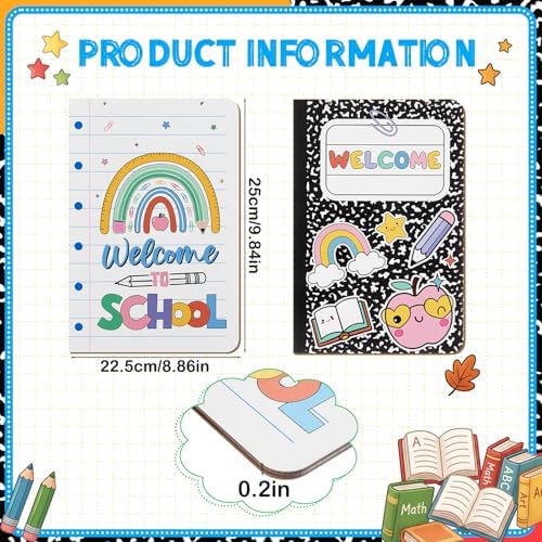 Jetec 2 Pcs Welcome Back to School Wood Hanging Sign for Prek Elementary - Image 2