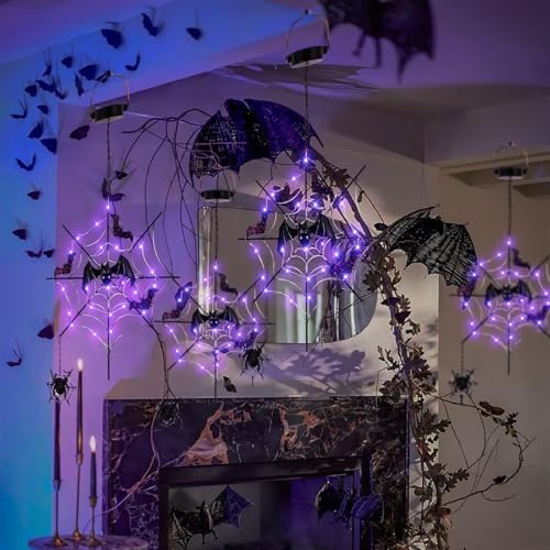 Solar Halloween Decorations Outdoor, Web Hanging Decor - Image 5