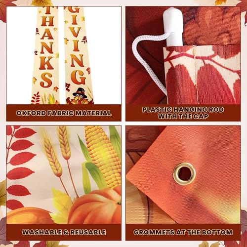 KatchOn Happy Thanksgiving Banner Outdoor - Xtralarge 72x12 Inch - Image 3