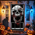 35.4" x 70.8" Halloween Door Cover, Haunted House Front Door Decor by seewan